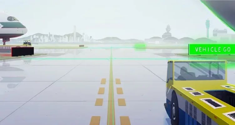 Illustratie van een vliegveld