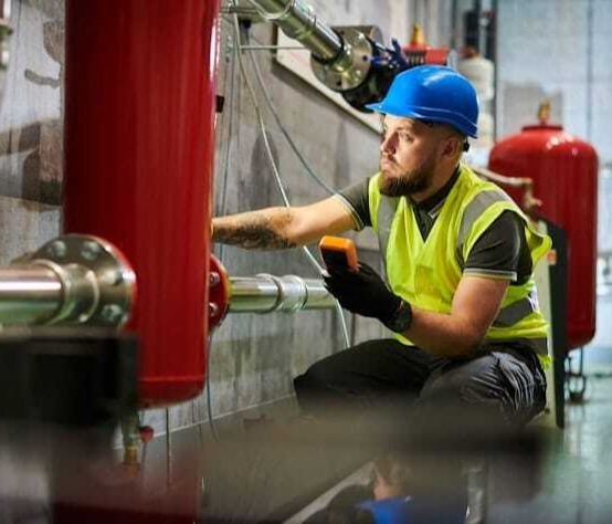 Man working on some pipes