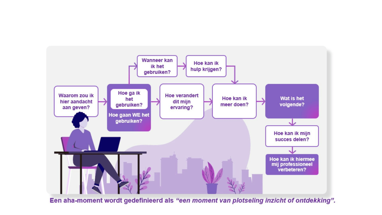 Figuur met de klantreis richting een moment van inzicht.