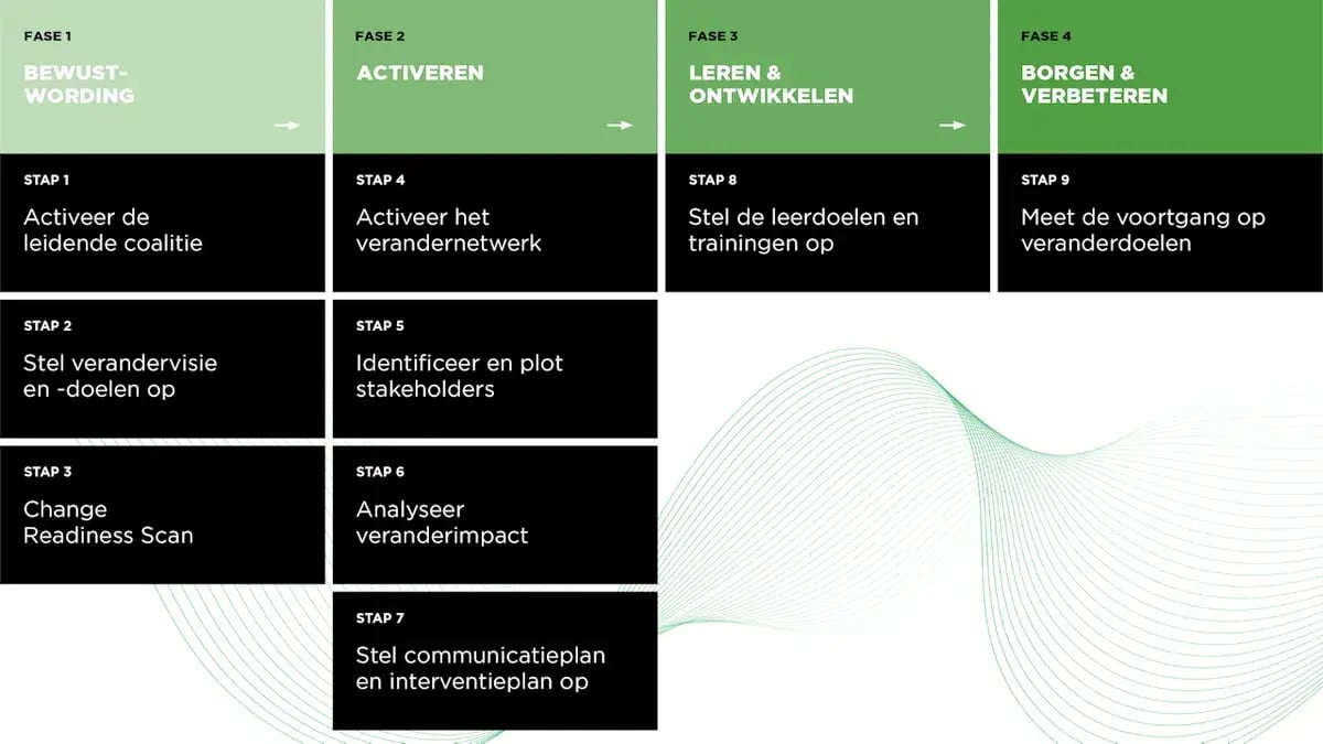 9-staps veranderaanpak visual.