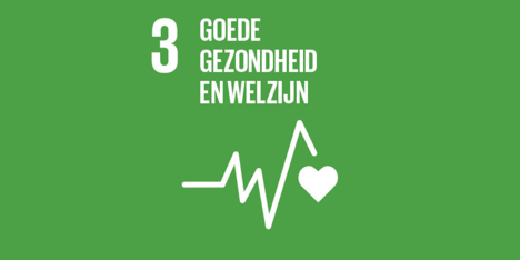 Alt-tekst: pictogram van SDG 3 met de tekst goede gezondheid en welzijn