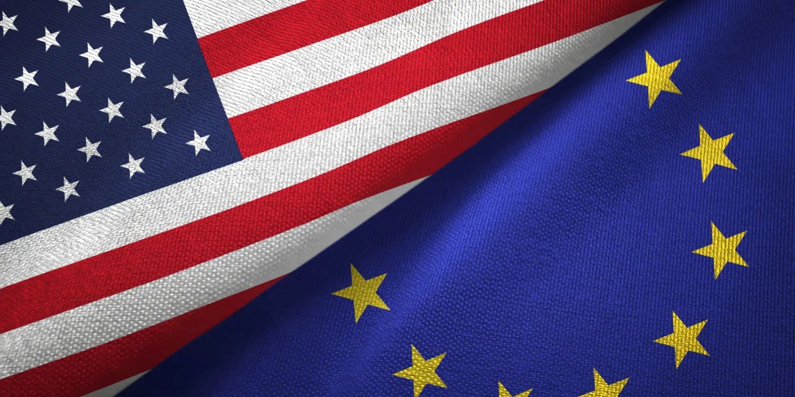 American and European flag.
