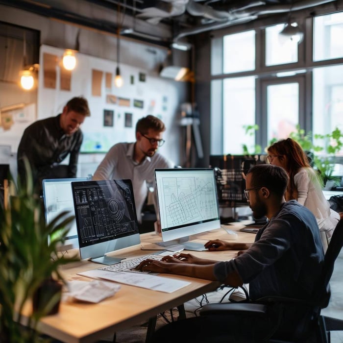 IT design team working