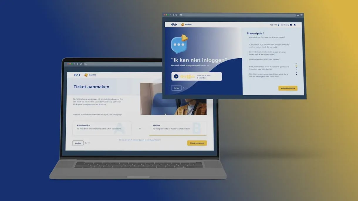 E-learning voorbeeld op ns website