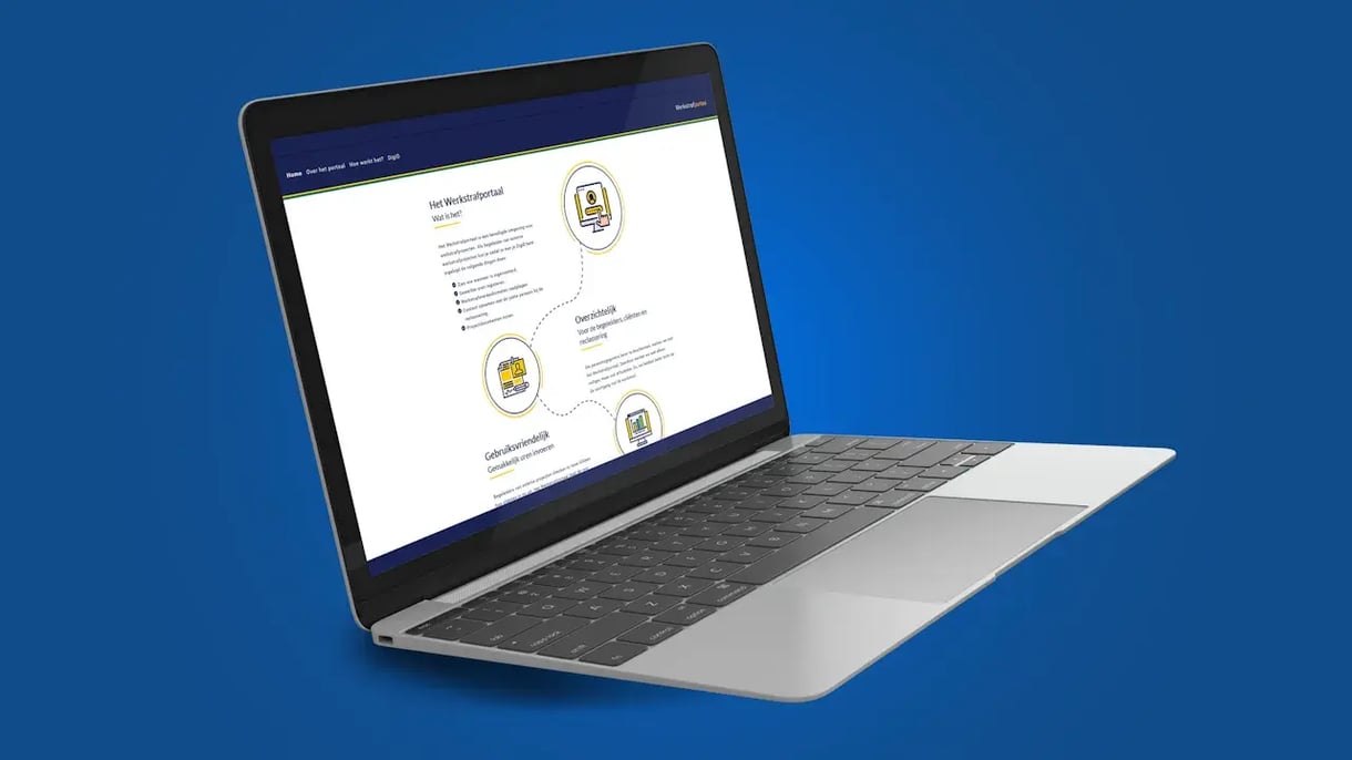 Laptop laat een mindmap zien