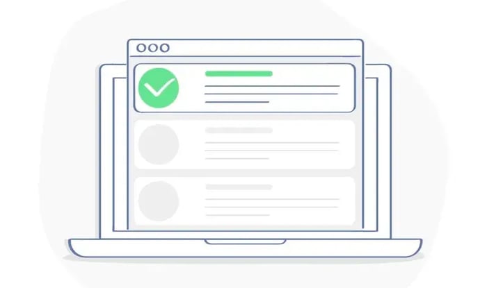 Tekening van een laptop