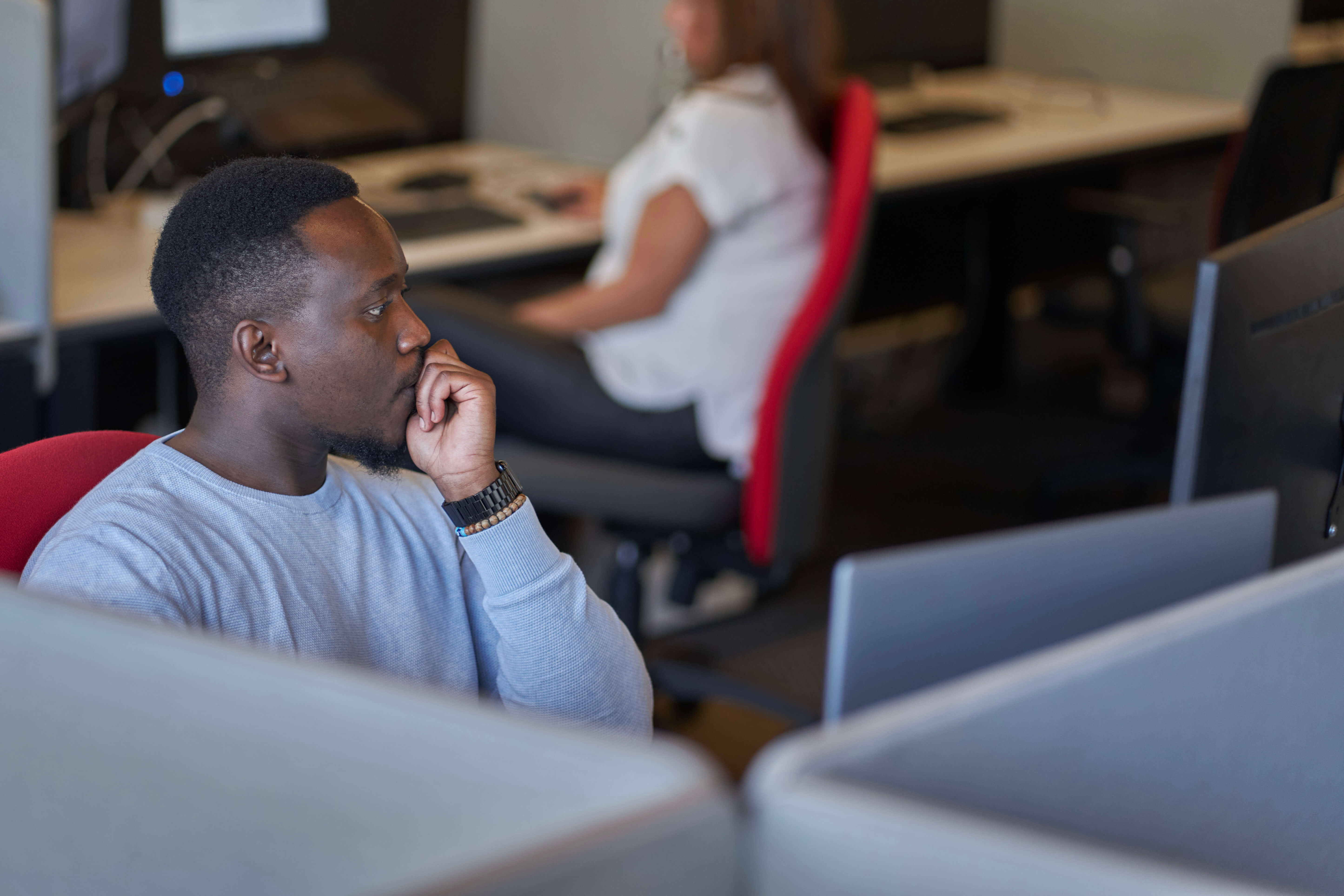 Man sitting and thinking