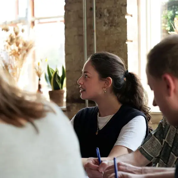 Foto van lachende vrouw