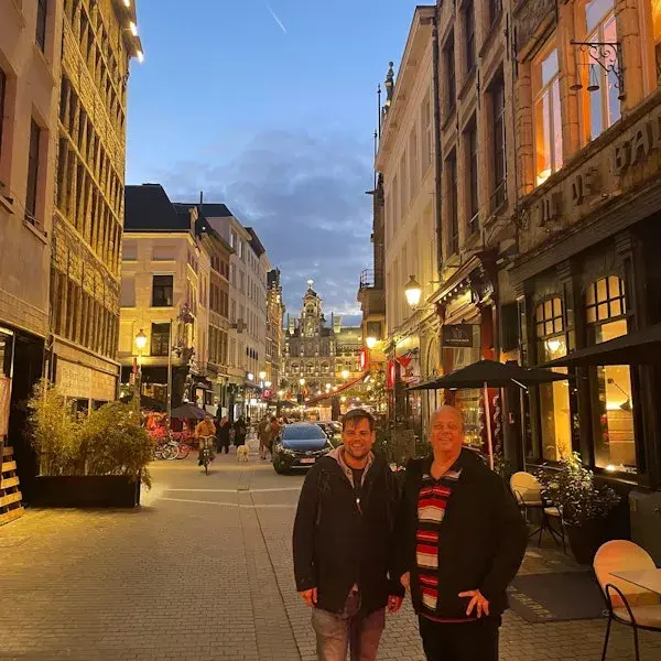 Foto van twee vrienden